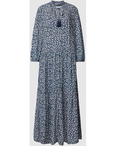 White Label Maxi-jurk Met Bloemenmotief - Blauw
