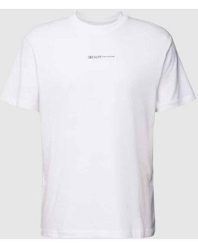 Tom Tailor T-Shirt mit Label-Print - Weiß
