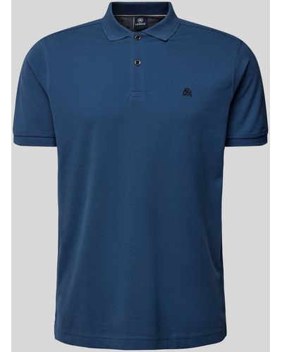 Lerros Regular Fit Poloshirt Met Logostitching - Blauw