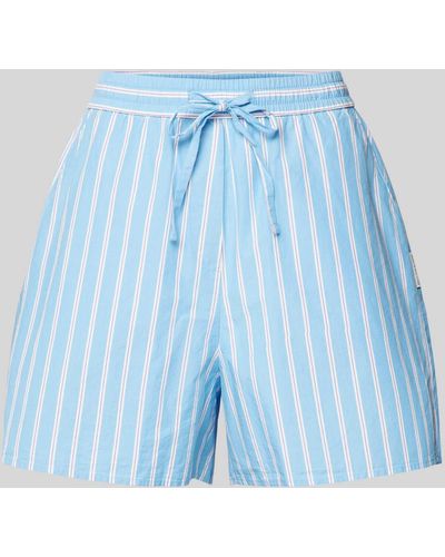 Marc O' Polo Loose Fit Shorts mit Streifenmuster - Blau