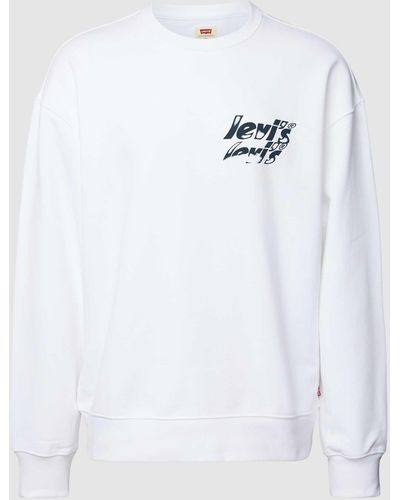 Levi's Sweatshirt Met Labelprint - Wit