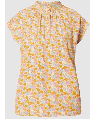 Numph Blusenshirt mit floralem Muster Modell 'Nucambell' - Mettallic