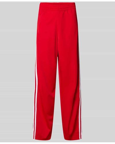 adidas Originals Sweatpants mit Logo-Stitching Modell 'FIREBIRD' - Rot