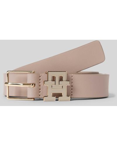 Tommy Hilfiger Gürtel aus Leder mit Label-Detail Modell 'MONOGRAM' - Pink