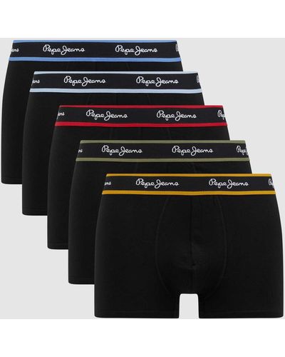Pepe Jeans Boxershort In Een Set Van 5 Stuks, Model 'marly' - Zwart