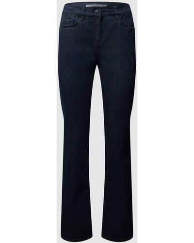 ZERRES Rinsed Washed Comfort S Fit Jeans Modell CARLA - Blau