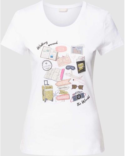 Liu Jo T-shirt Met Strass-steentjes - Wit