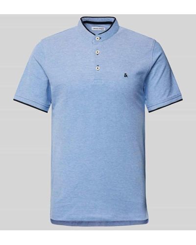 Jack & Jones Poloshirt mit Label-Stitching Modell 'PAULOS' - Blau