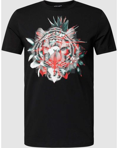 Antony Morato T-shirt Met Motiefprint - Zwart