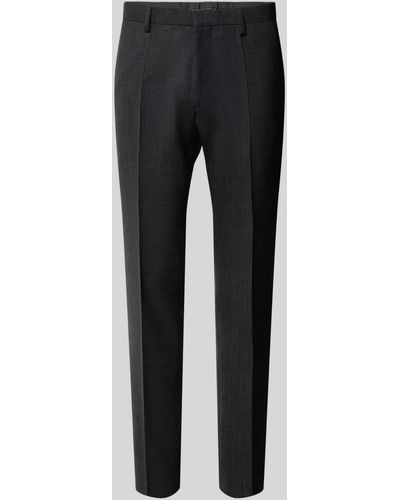 Roy Robson Modern Fit Pantalon Met Persplooien - Zwart