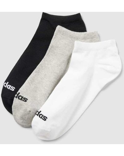 adidas Socken mit Label-Print im 3er-Pack - Weiß