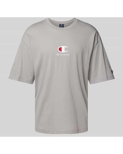 Champion T-Shirt mit Logo-Stitching - Grau