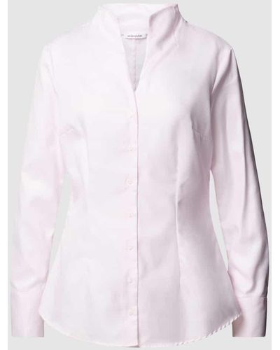 Seidensticker Bluse mit Kelchkragen und Knopfleiste - Pink