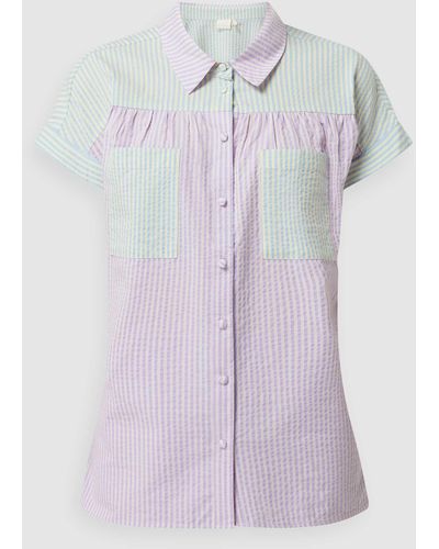 Numph Bluse im zweifarbigen Design Modell 'Caroun' - Lila