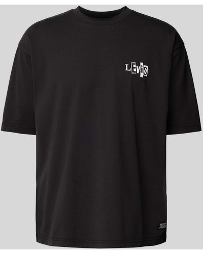 Levi's T-Shirt mit Label-Patch Modell 'SKATE' - Schwarz