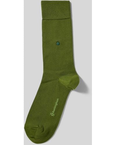 Burlington Sokken Met Labelopschrift - Groen