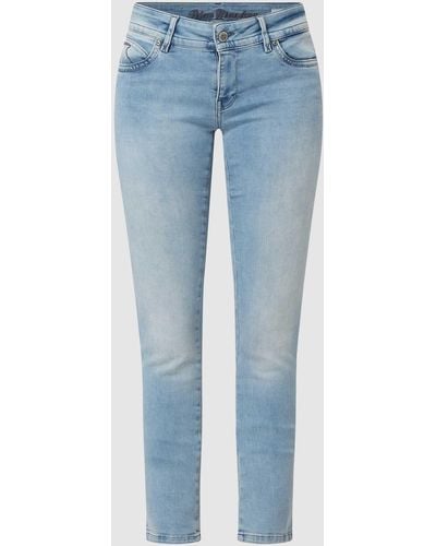 Blue Monkey Slim Fit Jeans mit Stretch-Anteil Modell 'Laura' - Blau