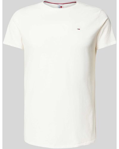 Tommy Hilfiger T-Shirt mit Logo-Stitching - Weiß