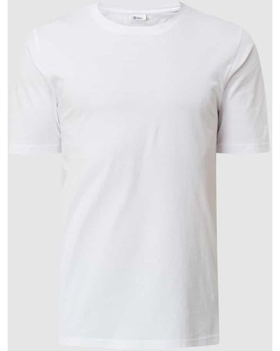 Schiesser T-Shirt mit Rundhalsausschnitt Modell 'Hannes' - Weiß