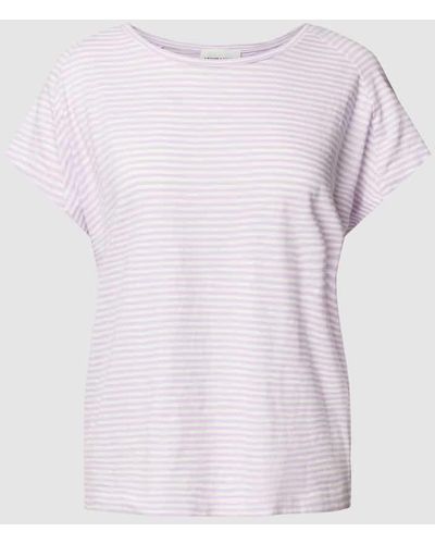 ARMEDANGELS T-Shirt mit Streifenmuster Modell 'ONELIA LOVELY' - Pink