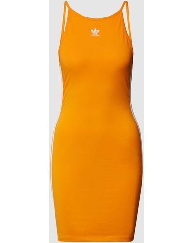 adidas Originals Mini-jurk Met Labelstrepen - Oranje