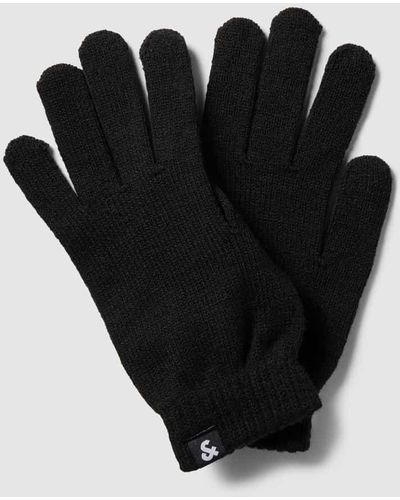 Jack & Jones Handschuhe mit Label-Detail Modell 'BARRY' - Schwarz