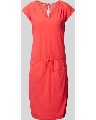 RAFFAELLO ROSSI Knielanges Kleid mit Schnürrung Modell 'GIRA' - Rot