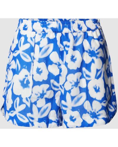 EDITED Shorts mit Allover-Muster Modell 'Lucie' - Blau