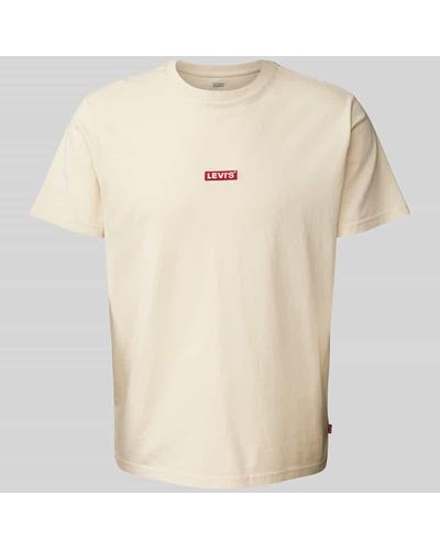 Levi's T-Shirt mit Label-Patch - Natur