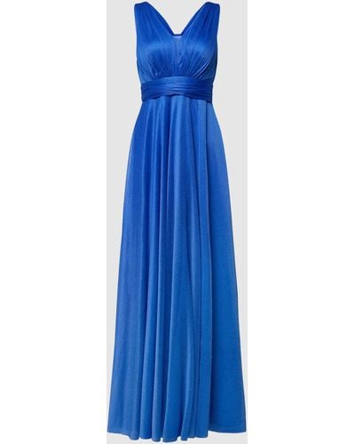 TROYDEN COLLECTION Abendkleid mit Taillenband - Blau