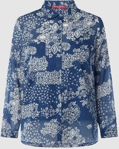 Marina Rinaldi PLUS SIZE Bluse aus Baumwolle - Blau