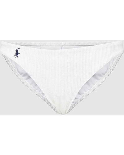 Polo Ralph Lauren Bikini-Hose mit Logo-Stitching Modell 'DEVIN' - Weiß