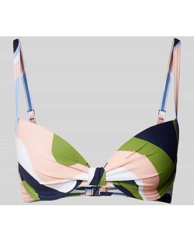 Esprit Bikini-Oberteil mit Allover-Print Modell 'WAVE BEACH' - Mettallic