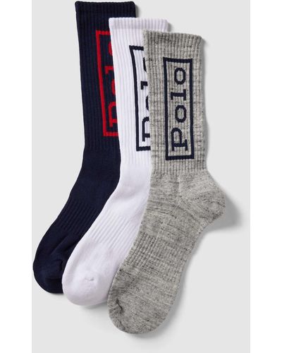 Polo Ralph Lauren Socken mit Label-Detail im 3er-Pack - Mehrfarbig