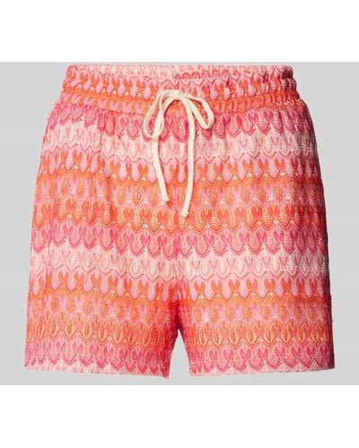 Vero Moda Shorts mit Lochmuster Modell 'DICTE' - Pink