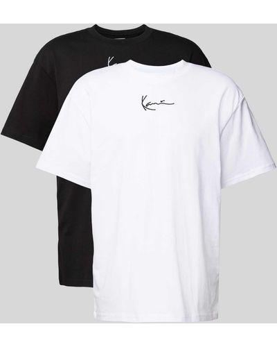 Karlkani T-Shirt mit Label-Print - Schwarz