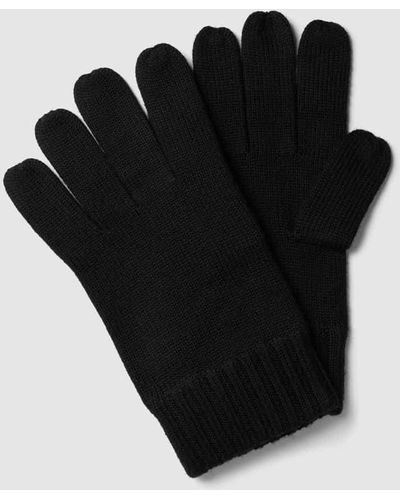 Polo Ralph Lauren Handschuhe mit gerippten Abschlüssen - Schwarz