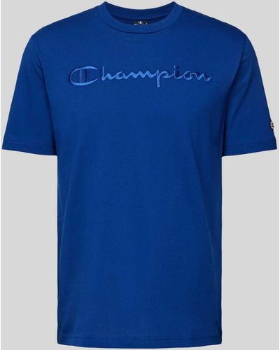 Champion T-Shirt mit Label-Stitching - Blau