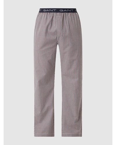 GANT Pyjama-Hose mit Karomuster - Grau