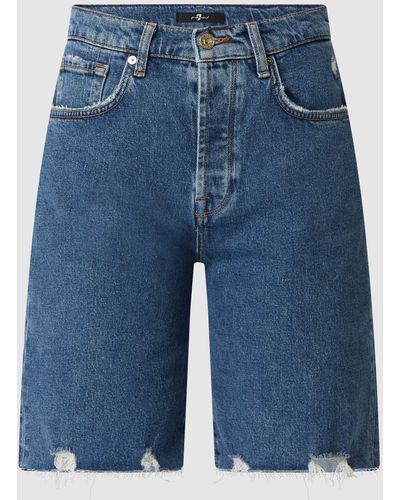 7 For All Mankind Korte Jeans - Blauw
