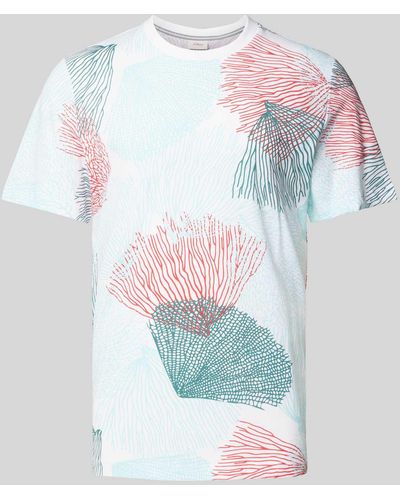 S.oliver T-shirt Met All-over Print - Wit