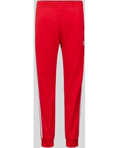adidas Originals Sweatpants mit Label-Stitching - Rot