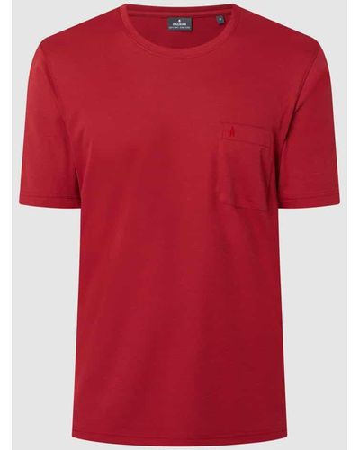 RAGMAN T-Shirt mit Brusttasche - Rot