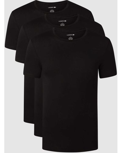 Lacoste Slim Fit T-Shirt aus Baumwolle im 3er-Pack - Schwarz