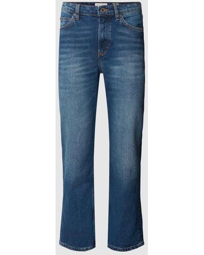 Marc O' Polo Straight Fit Jeans mit Label-Detail - Blau