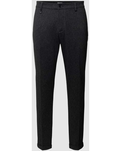 Antony Morato Super Skinny Fit Anzughose in Melange-Optik Modell 'ASHE' - Schwarz