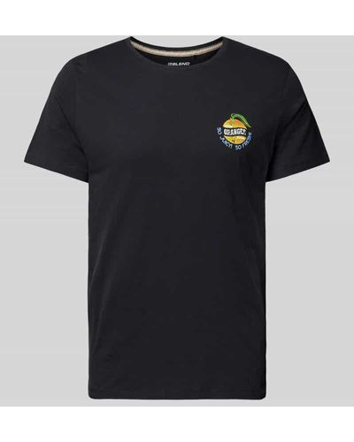 Blend T-Shirt mit Motiv-Print - Schwarz