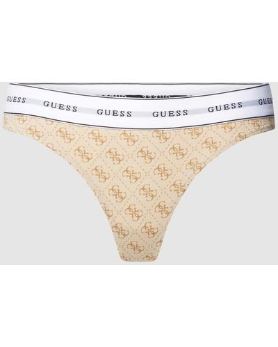 Guess String mit Allover-Muster Modell 'CARRIE' - Weiß