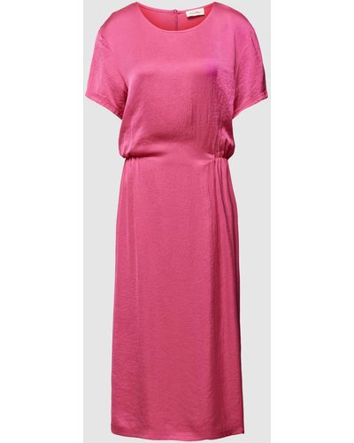 American Vintage Midi-jurk Met Ronde Hals - Roze