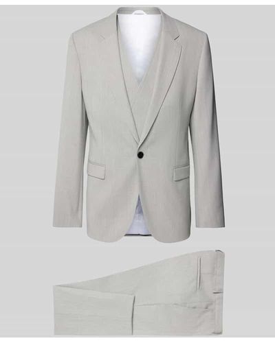 HUGO Anzug mit Weste Modell 'Arti/Hesten' - Grau